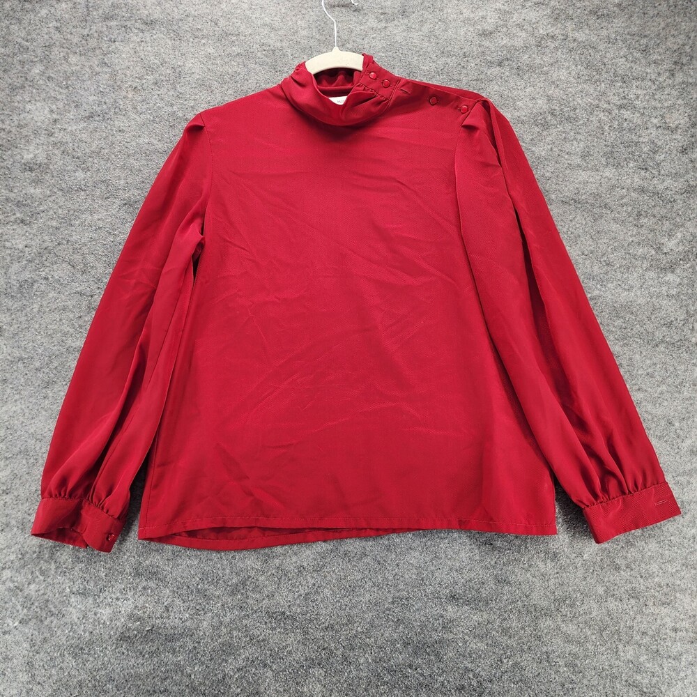 Vintage Pendleton Miss Sophisticates Shirt Womens Large Long Sleeve Red